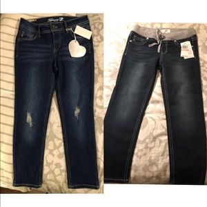 2 pair of Girls Blue Jeans